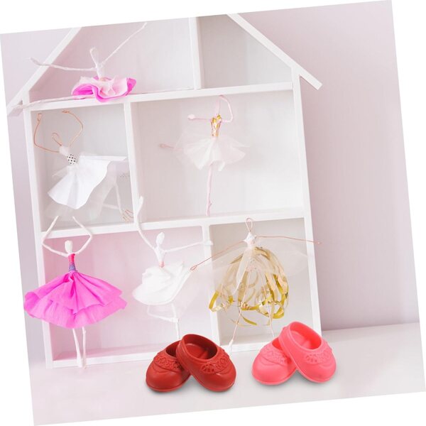 GALPADA Set 4 Paia Scarpe Miniature Colorate per Bambole da 17 cm