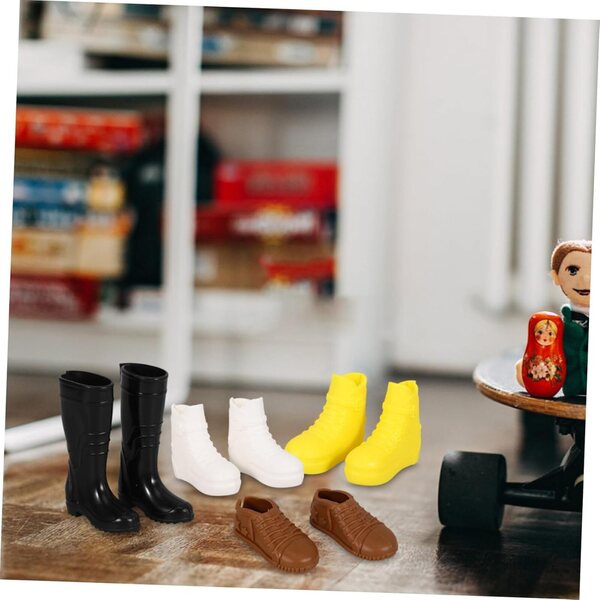 GALPADA 8 Paia Scarpe Miniature in Plastica per Bambole 30cm, Accessori Decorativi