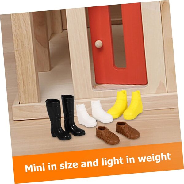 GALPADA 8 Paia Scarpe Miniature in Plastica per Bambole 30cm, Accessori Decorativi