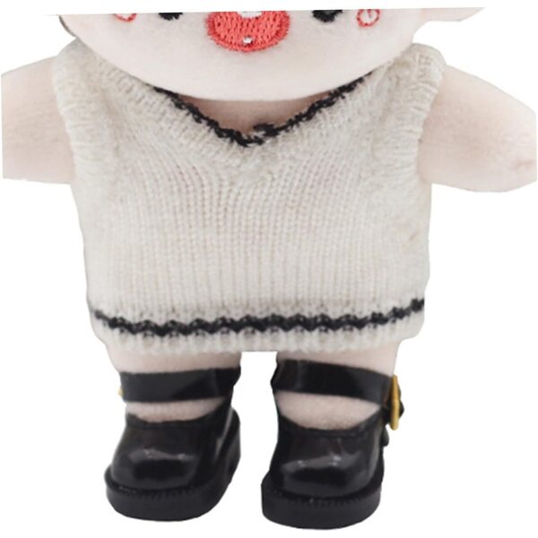 Schwarze Mini-Schuhe für BJD-Puppen – widerstandsfähiges dekoratives Zubehör, 3,2 x 1,8 x 1,5 cm