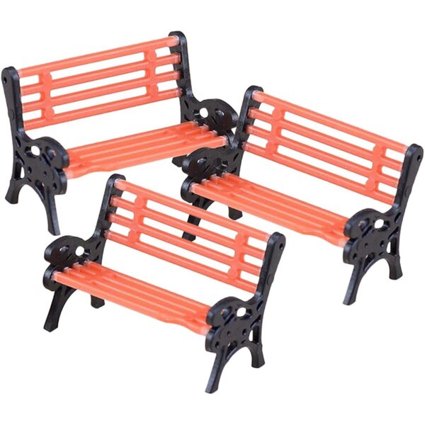 Set da 3 Panchine Miniature per Casa delle Bambole, Mobili Decorativi Realistici