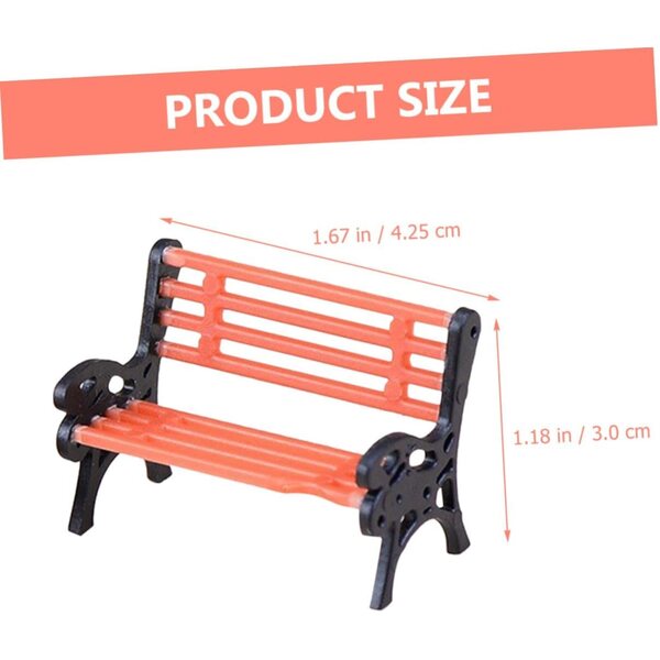 Set da 3 Panchine Miniature per Casa delle Bambole, Mobili Decorativi Realistici