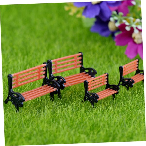 Set da 3 Panchine Miniature per Casa delle Bambole, Mobili Decorativi Realistici