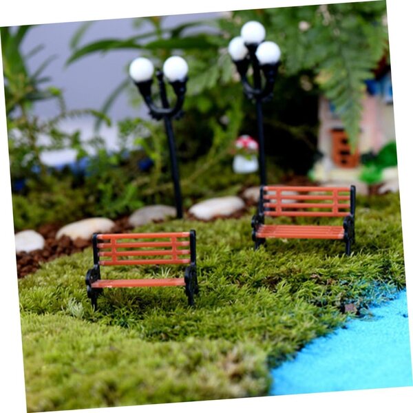 Set da 3 Panchine Miniature per Casa delle Bambole, Mobili Decorativi Realistici