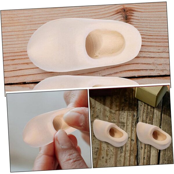 Hemobllo Mini Sabots Non Peints 4 Paires per DIY Decorazioni Casa Bambole