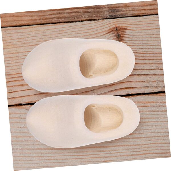 Hemobllo Mini Sabots Non Peints 4 Paires per DIY Decorazioni Casa Bambole