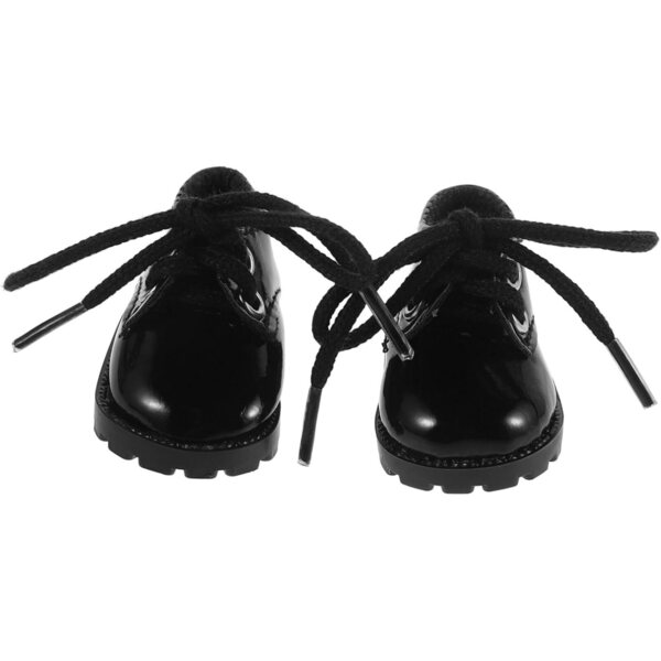GALPADA Mini Scarpe in Pelle Artificiale per Bambole 15-20 cm – Nero Elegante