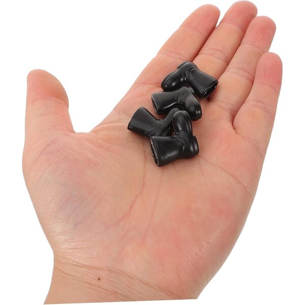50 Mini Scarpe per Bambole in Plastica Nero - Accessori Decorativi per Mini Case e Giocattoli