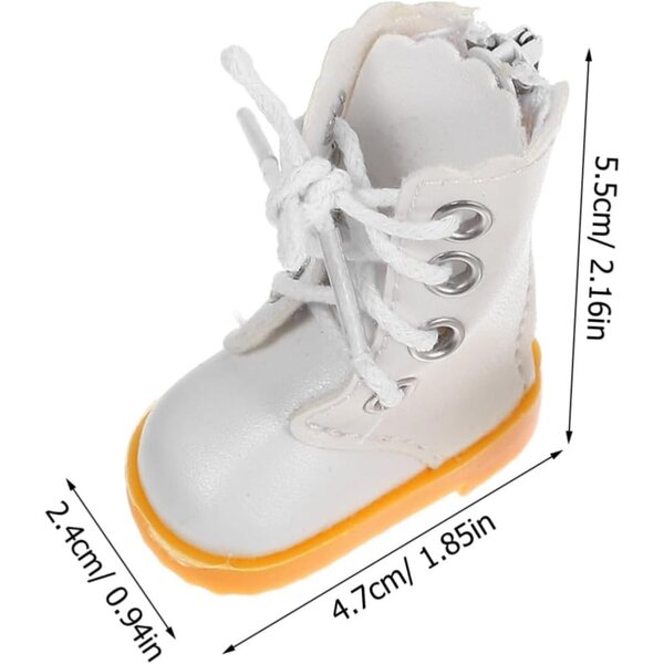 SOIMISS Mini Stivali Bianche in Tessuto per bambole 30 cm, Facili da Indossare