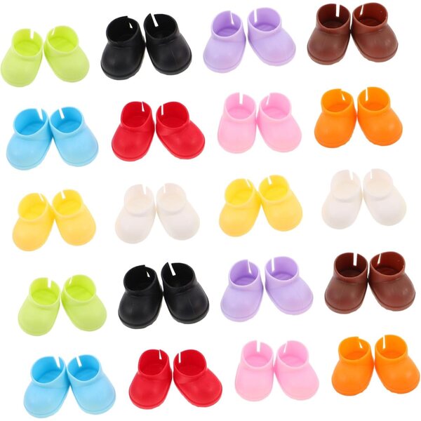 Hemobllo 20 paia di mini scarpe in cotone per bambole 10-15 cm - accessori moda