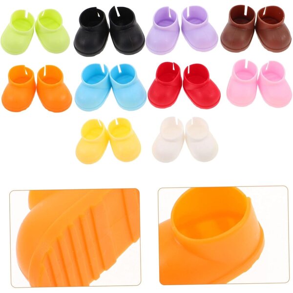 Hemobllo 20 paia di mini scarpe in cotone per bambole 10-15 cm - accessori moda