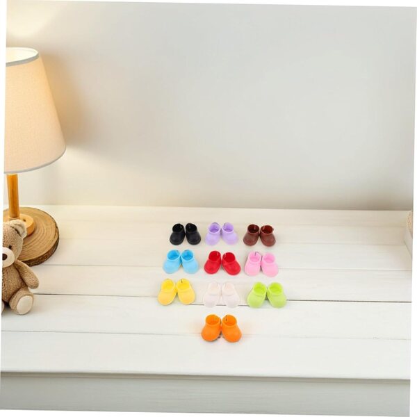 SOIMISS 20 Paar Mini-Schuhe für Plastikpuppen, Modeaccessoires, 10–15 cm