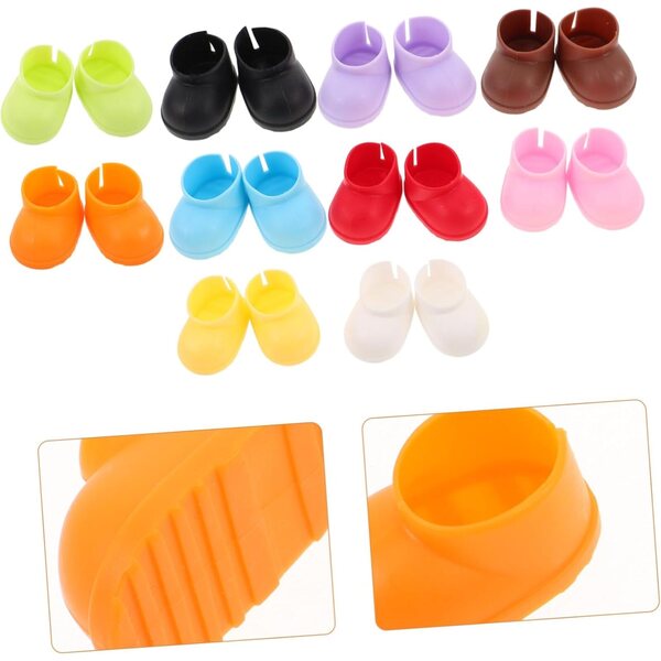 SOIMISS 20 Paar Mini-Schuhe für Plastikpuppen, Modeaccessoires, 10–15 cm