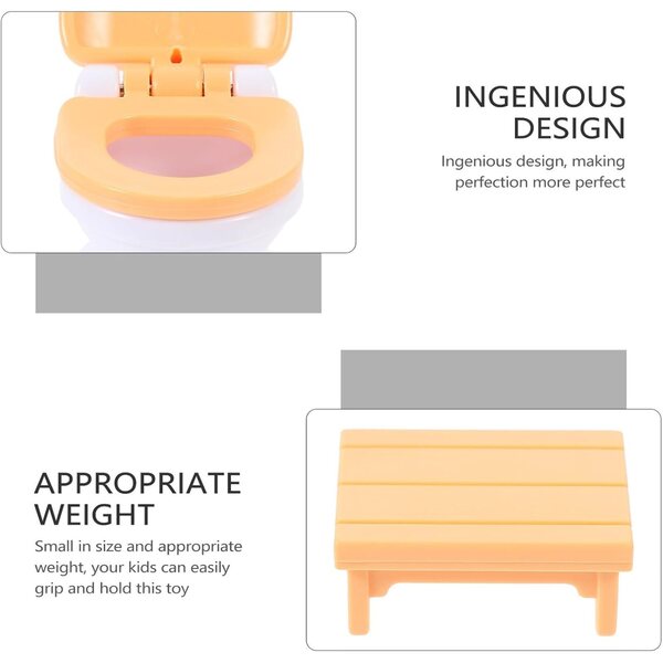 Set 3 Mobili da Bagno Miniature in Legno per Case delle Bambole - Gioco Educativo