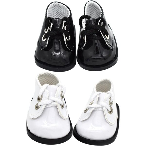 Hemobllo 2 paia mini scarpe in pelle per bambole, accessori decorativi 5,5 cm