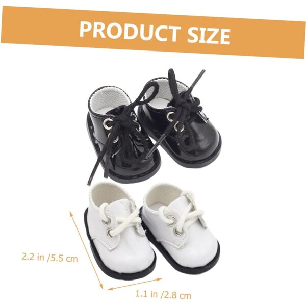Hemobllo 2 Paar Mini-Puppenschuhe aus Leder, dekoratives Zubehör, 5,5 cm