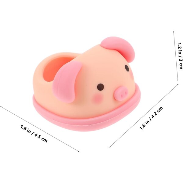 Mini-Kunststoffschuhe für Puppen, kreative Accessoires mit rosa Schweinchen-Design