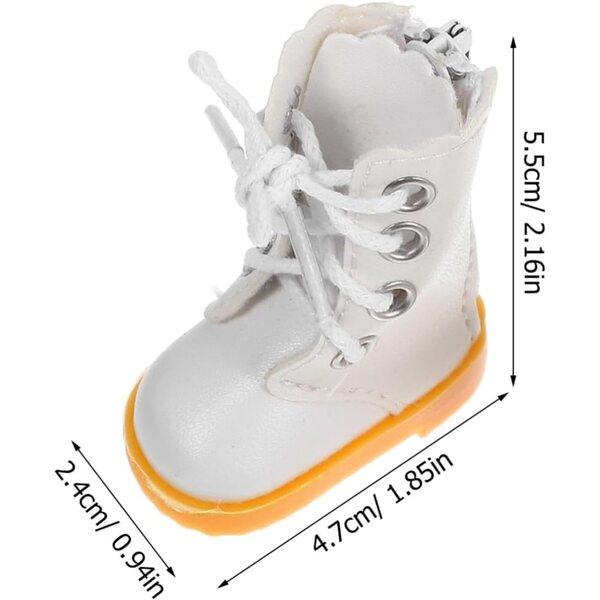 Stivali Montantes Bianche per bambole 30 cm - Accessori Miniature di Alta Qualità
