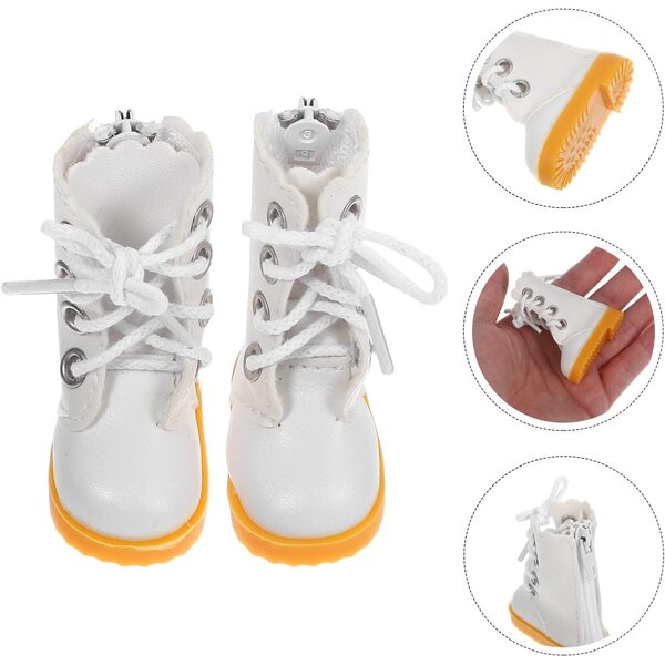 Stivali Montantes Bianche per bambole 30 cm - Accessori Miniature di Alta Qualità
