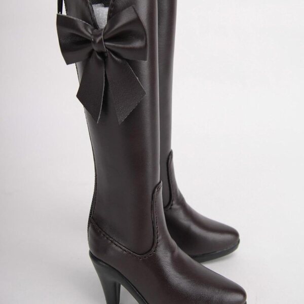 Oshhni Stivali alti 1/3 in pelle PU per bambole 23 cm, accessori realistici donna