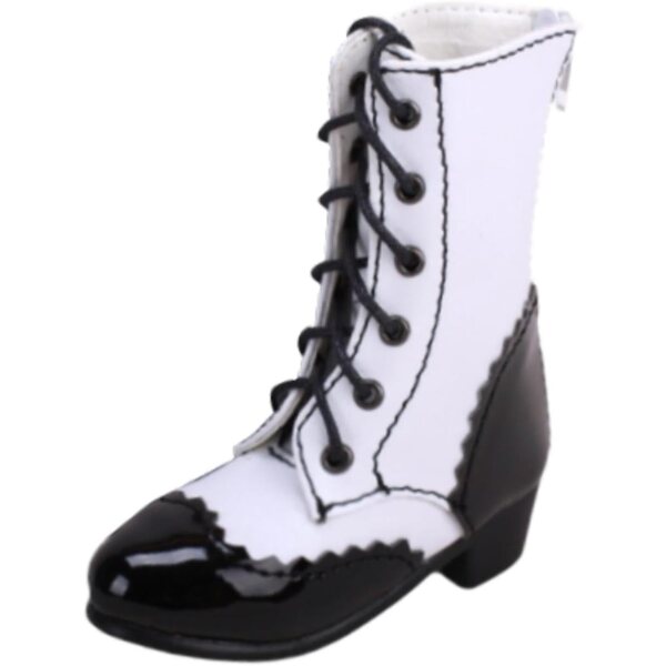 Perfeclan PU-Lederstiefel für 1/4 weibliche Figuren, 30 cm hohe Schuhe mit niedrigem Absatz