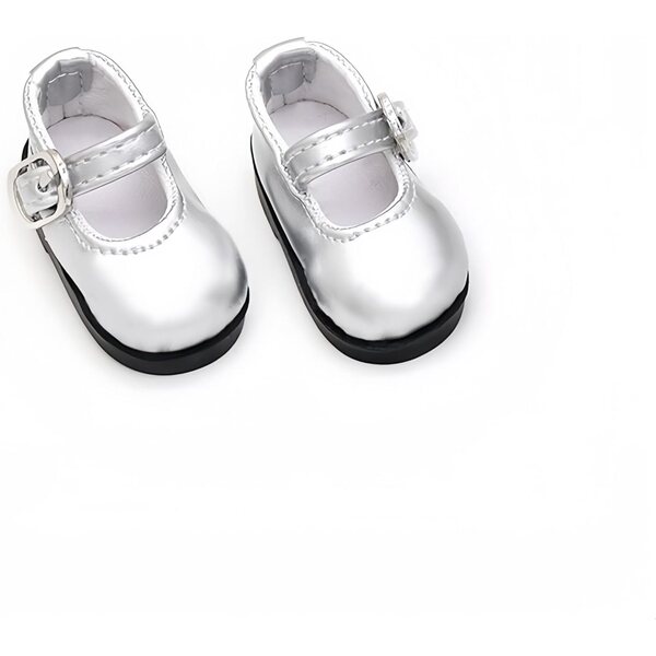 Silberne Schuhe für 1/6 BJD-Puppen, Höhe 25,4–30,5 cm, handgefertigt und hochwertig
