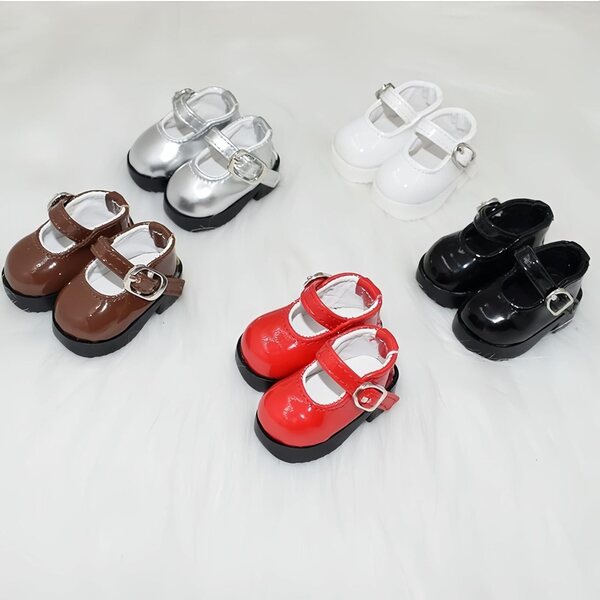 Silberne Schuhe für 1/6 BJD-Puppen, Höhe 25,4–30,5 cm, handgefertigt und hochwertig