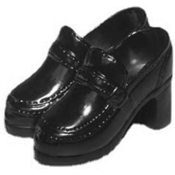 1/6 Perfeclan Realistische PU-Leder-Puppenschuhe Schwarz für weibliche Figuren