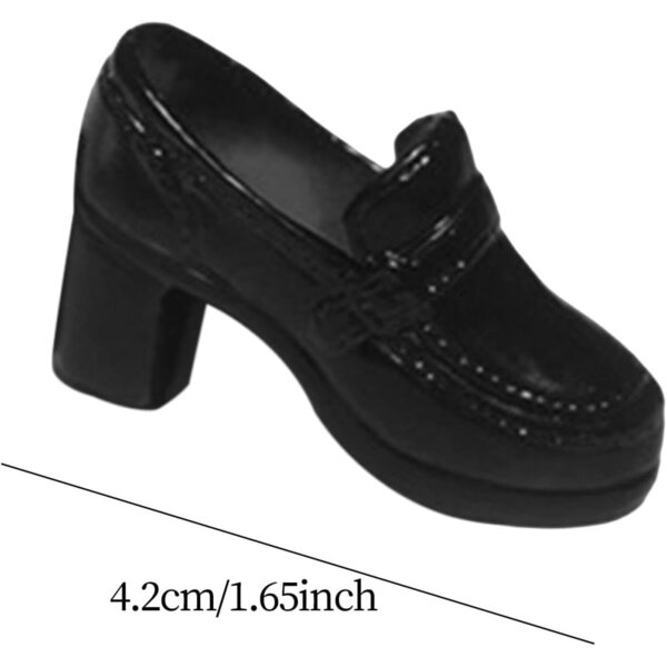 1/6 Perfeclan Realistische PU-Leder-Puppenschuhe Schwarz für weibliche Figuren