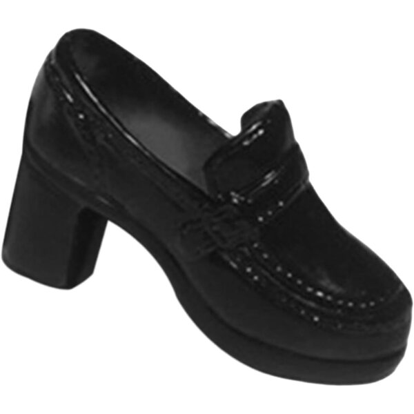 1/6 Perfeclan Realistische PU-Leder-Puppenschuhe Schwarz für weibliche Figuren