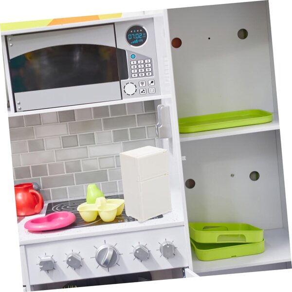 Mini Frigorifero Bianco in Plastica per Case delle Bambole, Accessorio Decorativo Compatto