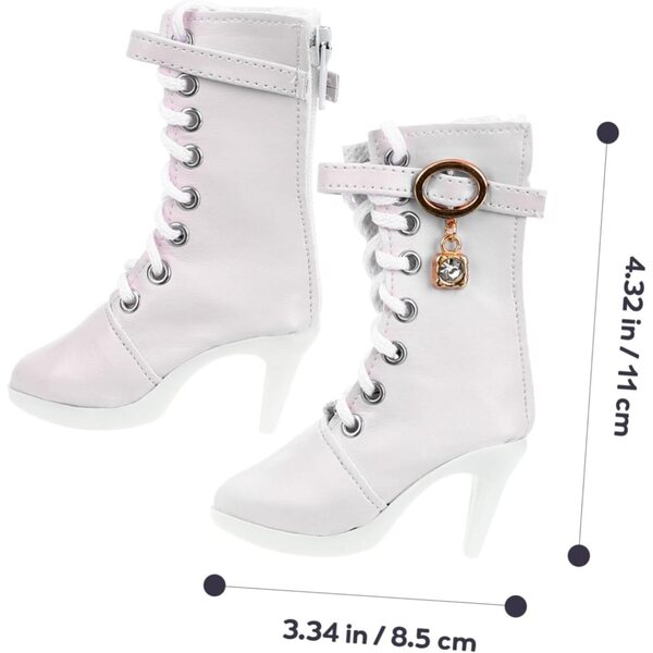 Weiße Miniatur-High-Heel-Schuhe für 60-cm-Puppen – eleganter und schicker Stil