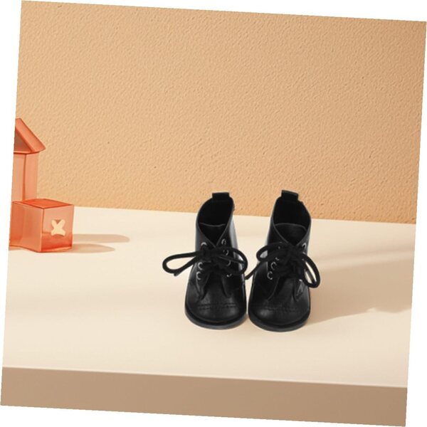 2 Paar Stiefeletten aus PU-Leder für 45-cm-Puppen, stilvolle Modeaccessoires