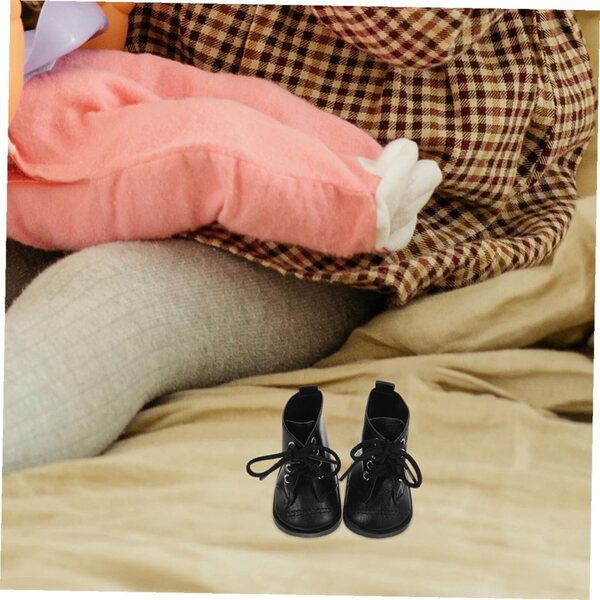 2 Paar Stiefeletten aus PU-Leder für 45-cm-Puppen, stilvolle Modeaccessoires