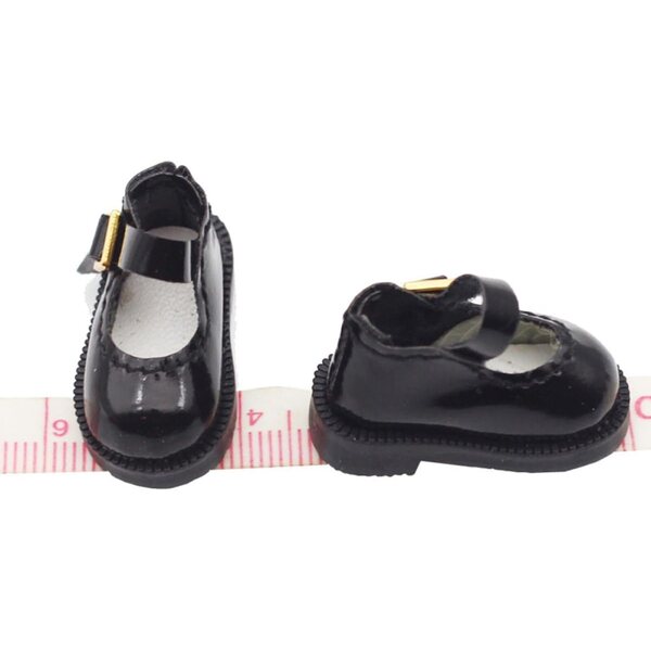 Mini Scarpe Nere in Tessuto per Bambole - Accessori Creativi e Decorativi 3,2 cm