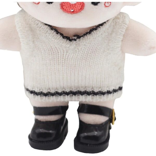 Mini Scarpe Nere in Tessuto per Bambole - Accessori Creativi e Decorativi 3,2 cm