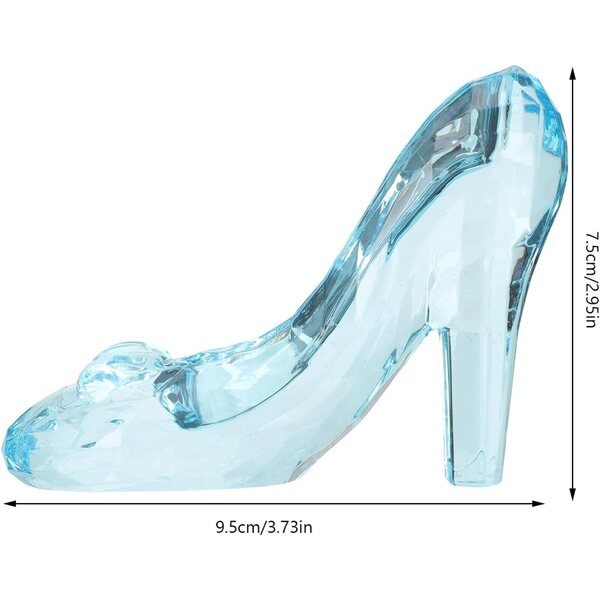 Mini-Kristall-Prinzessinnenschuhe mit transparentem Absatz, elegante Dekoration für Zuhause und Büro