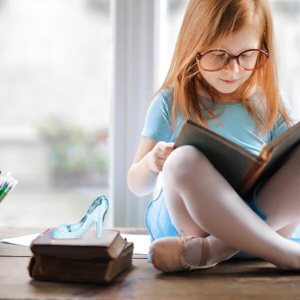 Mini-Kristall-Prinzessinnenschuhe mit transparentem Absatz, elegante Dekoration für Zuhause und Büro