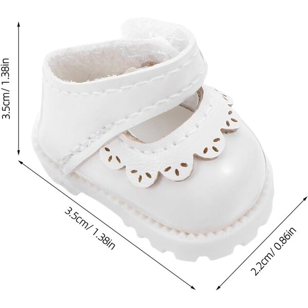 Weiße Schuhe für 17cm Puppen | Miniatur-Modeaccessoires für Kleidung