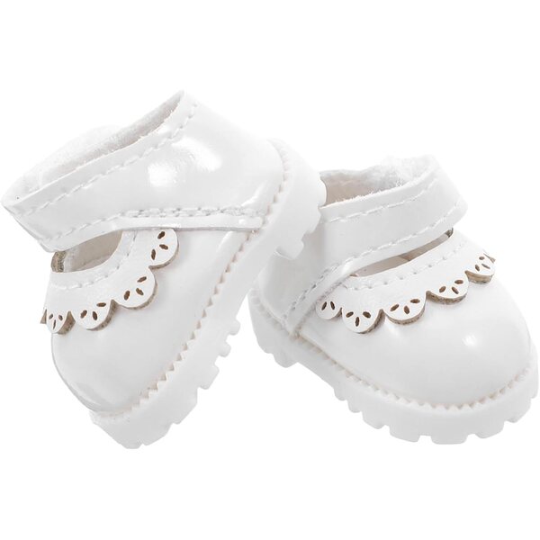Mini Scarpe Bianche in PU per Bambole da 17 cm - Accessori Eleganti e Dettagliati