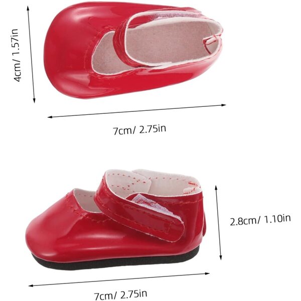 4 Miniaturschuhe für 18-Zoll-Puppen. Elegantes Zubehör für das Puppenhaus