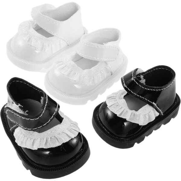 ORFOFE Miniaturschuhe aus Dentelle für Puppen, 2 Paar, elegante Accessoires von 5,5 cm