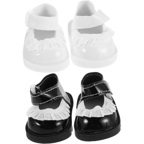 2 Paia Scarpe Miniature in PU per Bambole - Accessori di Costume e Decorazione