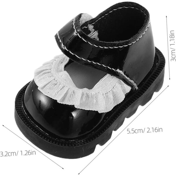 2 Paia Scarpe Miniature in PU per Bambole - Accessori di Costume e Decorazione