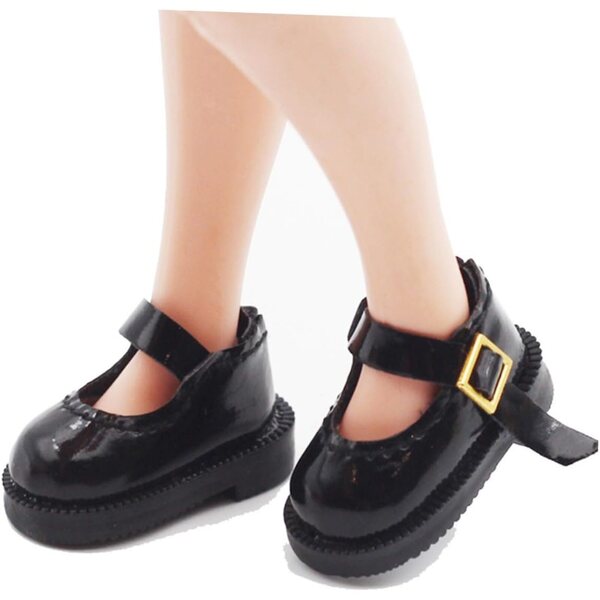 Miniaturschuhe aus schwarzem Stoff 3,2 cm für dekorative Accessoires für BJD-Puppen