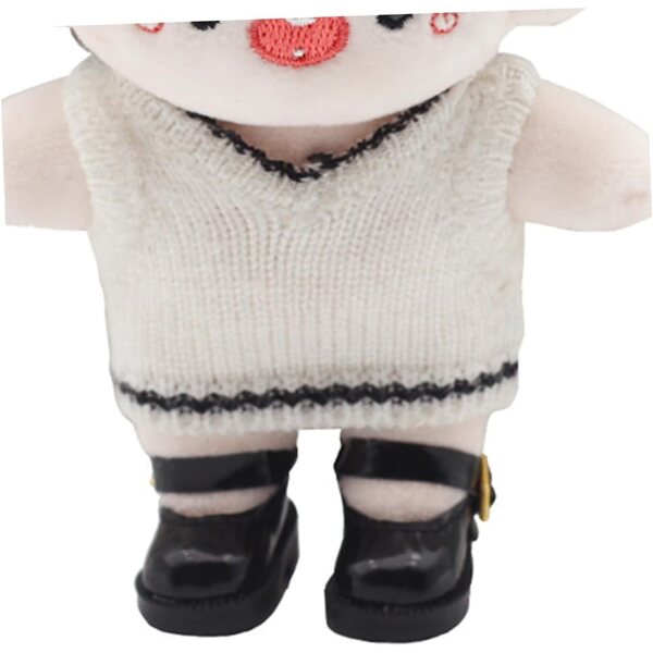 Miniaturschuhe aus schwarzem Stoff 3,2 cm für dekorative Accessoires für BJD-Puppen