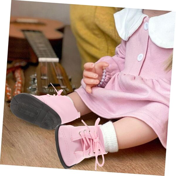 PU-Stiefel für 18-Zoll-Puppen – Rosa Langlebige und realistische Modeaccessoires
