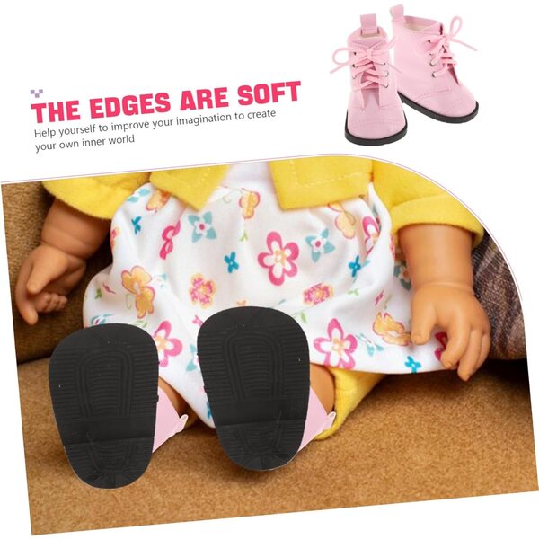 PU-Stiefel für 18-Zoll-Puppen – Rosa Langlebige und realistische Modeaccessoires