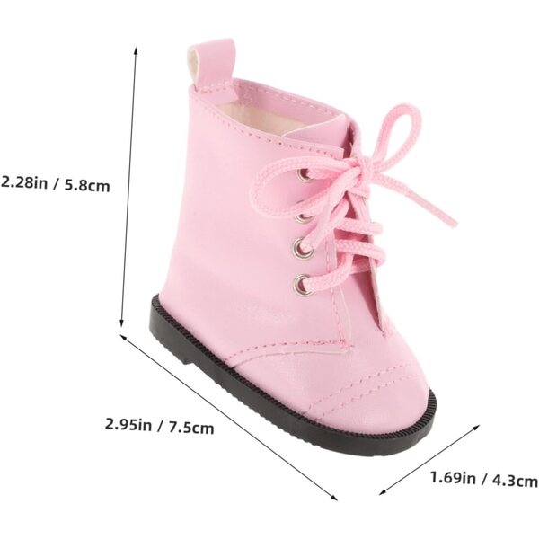 18 Zoll rosa PU-Puppenflaschen, langlebig und bequem, Miniaturzubehör