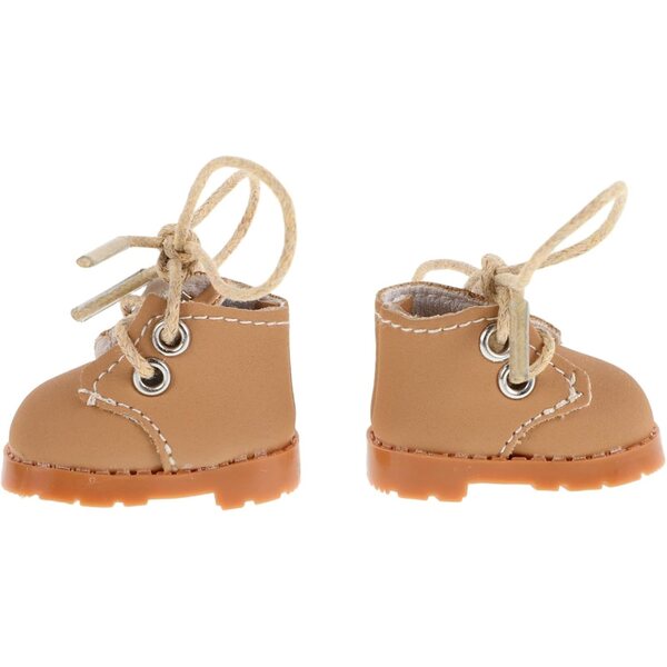 Mini Scarpe Regolabili in Tessuto Marrone Chiaro per Bambole - Accessori Adorabili